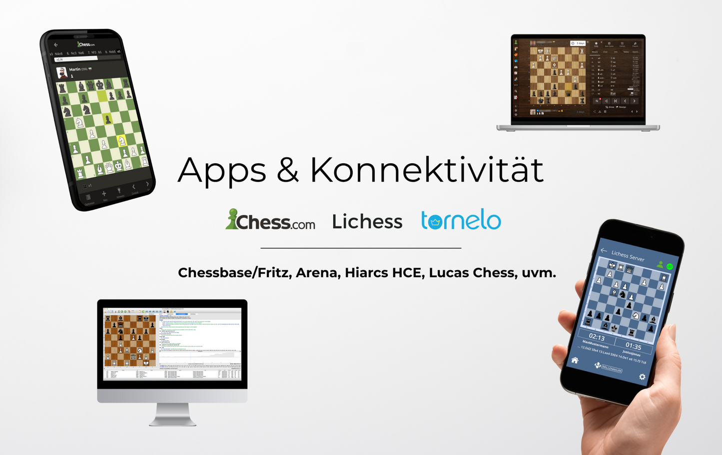 Millennium Supreme T2 Schachcomputer Produktnummer: M880 55x55cm großes Brett