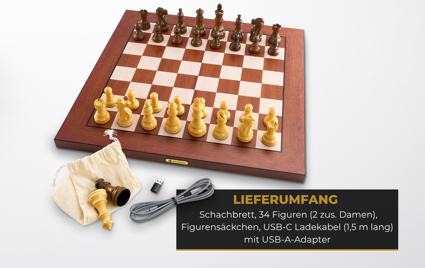 Millennium Supreme T2 Schachcomputer Produktnummer: M880 55x55cm großes Brett