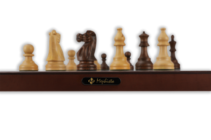 Neues Mephisto Phoenix 55cm Turnier-Schachbrett M902 mit Figurenerkennung LED-Zuganzeige und Echtholz-Figuren